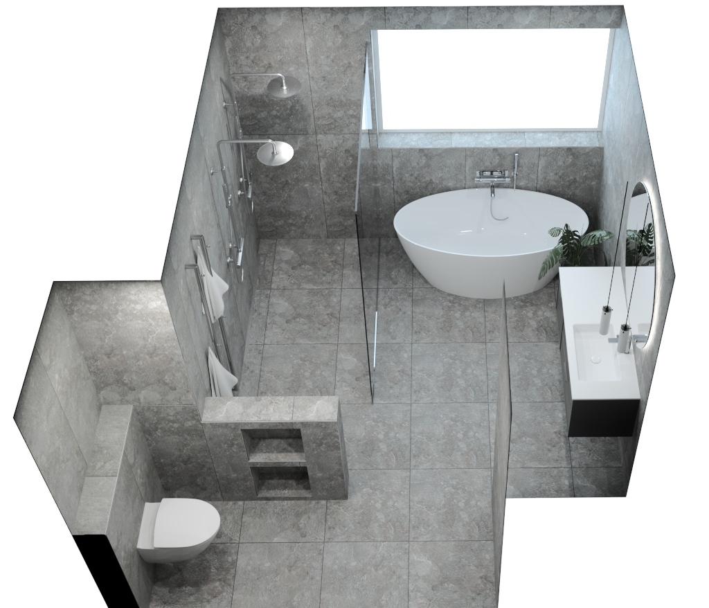 3D-visualisering — planvy alternativ